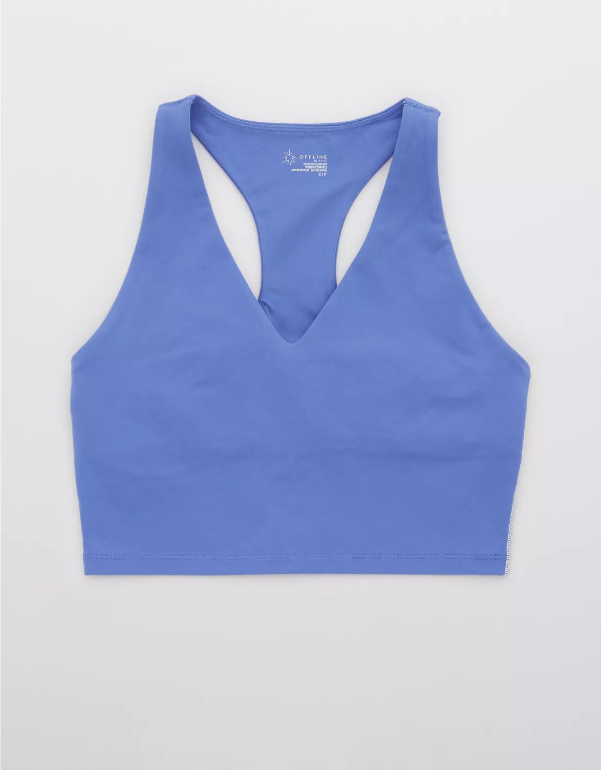OFFLINE by Aerie The Hugger Pop Stitch Voop Sports Bra | American Eagle Outfitters (US & CA)