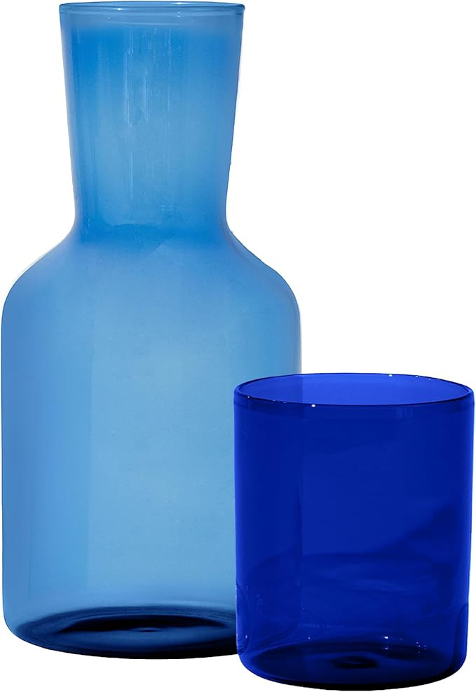 Glass Carafe and Cup Set | BPA Free, Dishwasher Safe, Durable & Lightweight | Ideal for Cold & Ho... | Amazon (US)