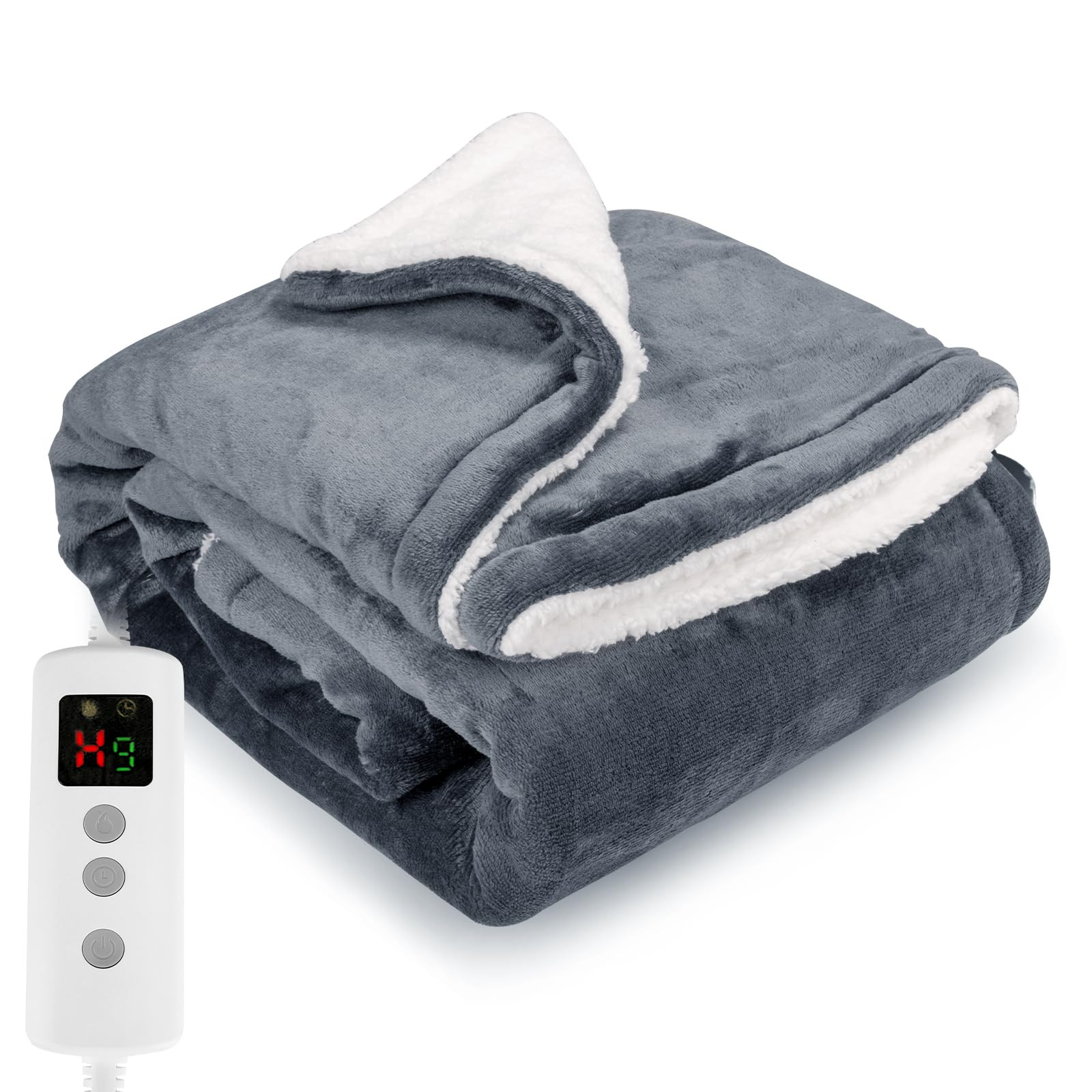 PROALLER Heated Blanket Electric Throw 160x130CM, 10 Levels &1-9H Timer Auto-Off, Machine Washabl... | Amazon (UK)