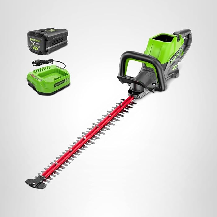 Greenworks 80V 26" Brushless Hedge Trimmer with 2.0Ah Battery and 2A Charger | Amazon (US)