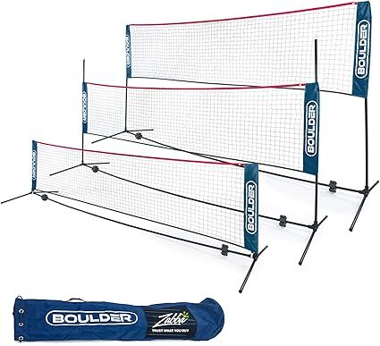 Boulder Portable Badminton Net Set - for Tennis, Soccer Tennis, Pickleball, Kids Volleyball - Eas... | Amazon (US)