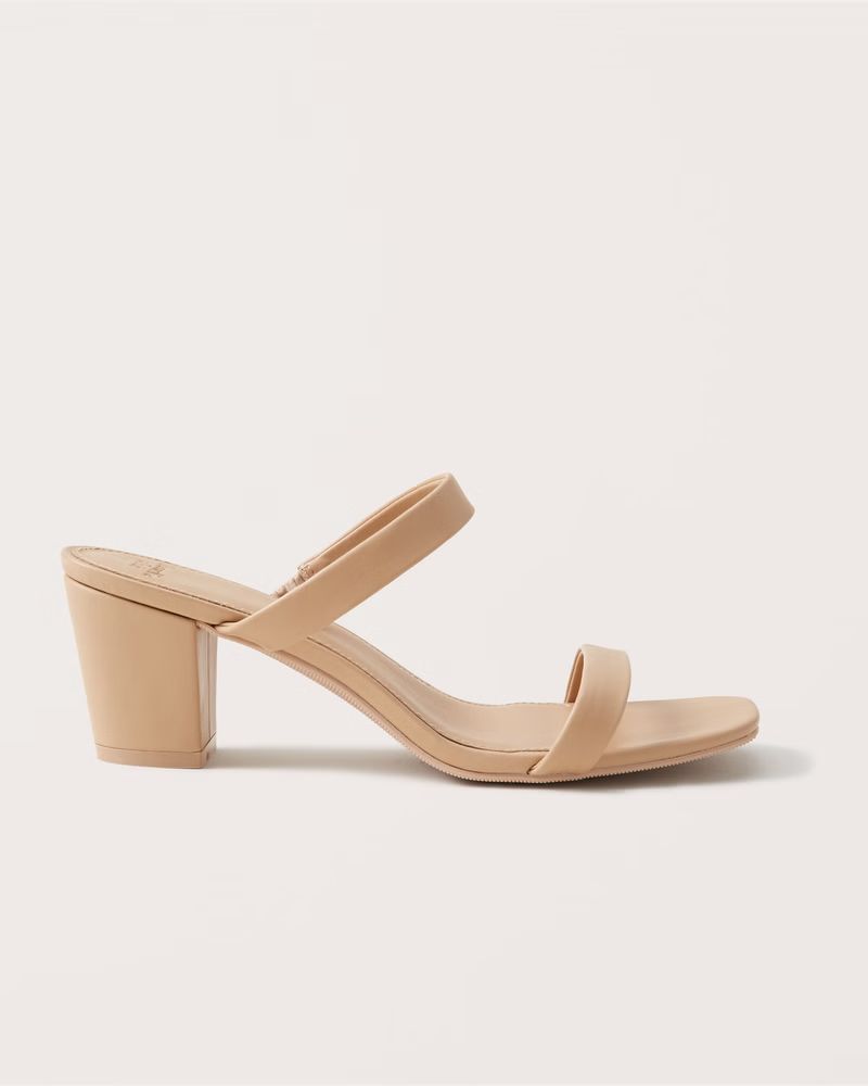 Double Strap Heel Sandals | Abercrombie & Fitch (US)