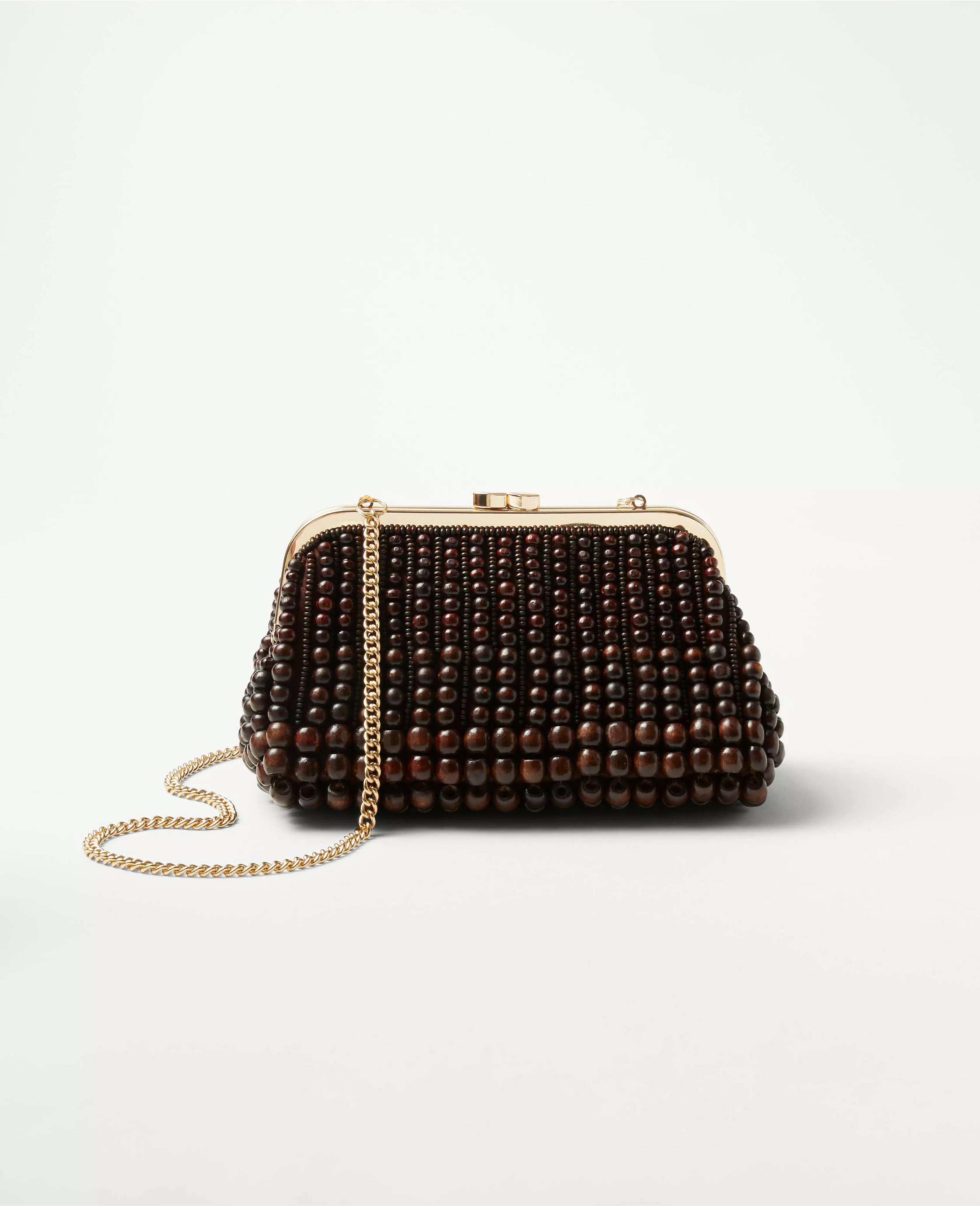 Wood Beaded Clutch | Ann Taylor (US)