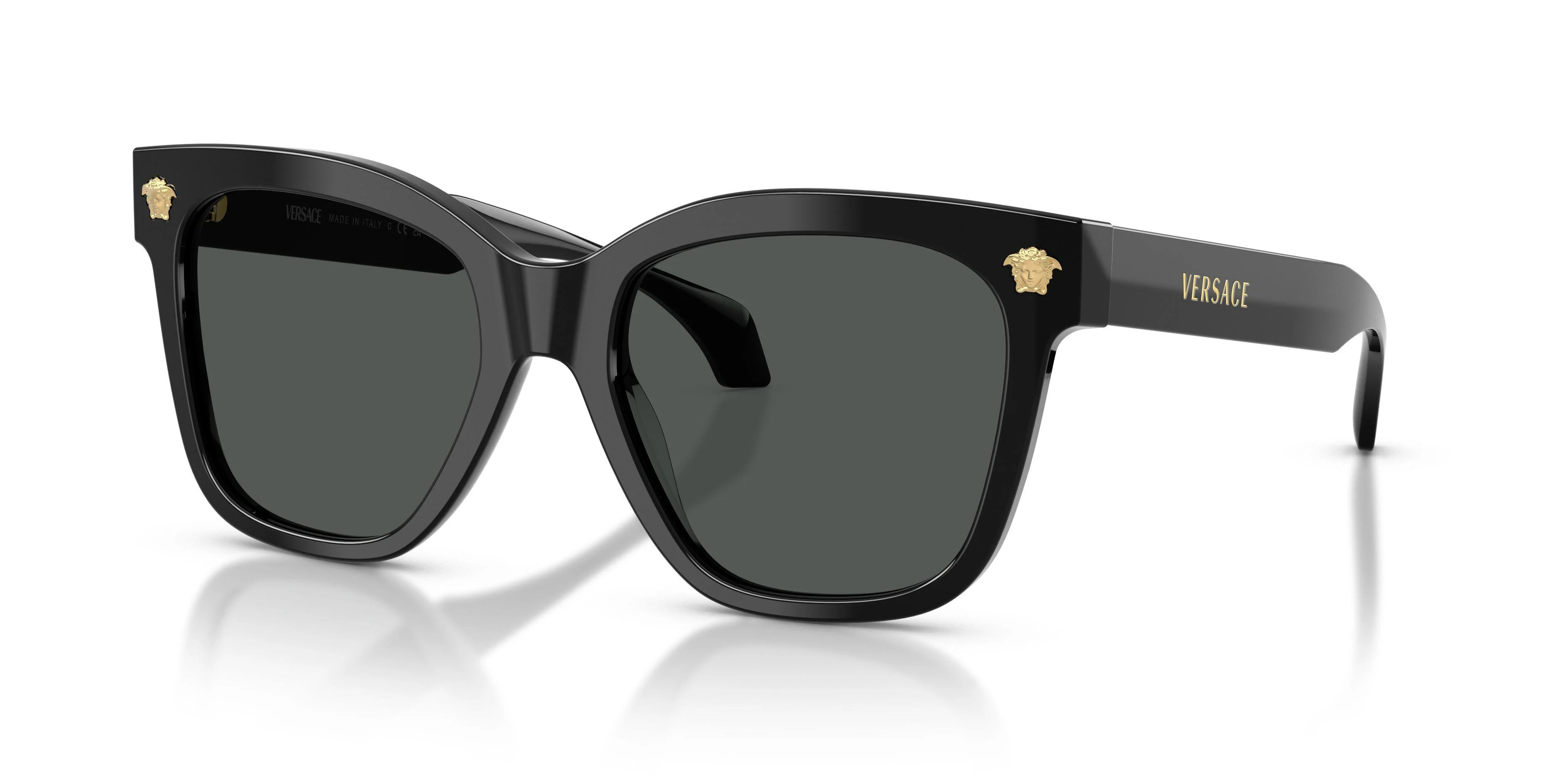 Versace 4511 Sunglasses GB1/87 - Black - Dark Grey Women Square | Designer Optics