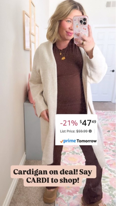 My long cardi is on deal right now!

#LTKSeasonal #LTKMidsize #LTKSaleAlert