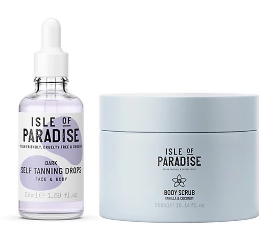 Isle of Paradise Self- Tanning Drops & Body Scrub Auto-Delivery | QVC
