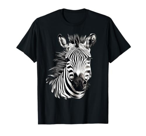 Zebra Animal Print Artwork Drawing Wildlife Nature Safari T-Shirt | Amazon (US)