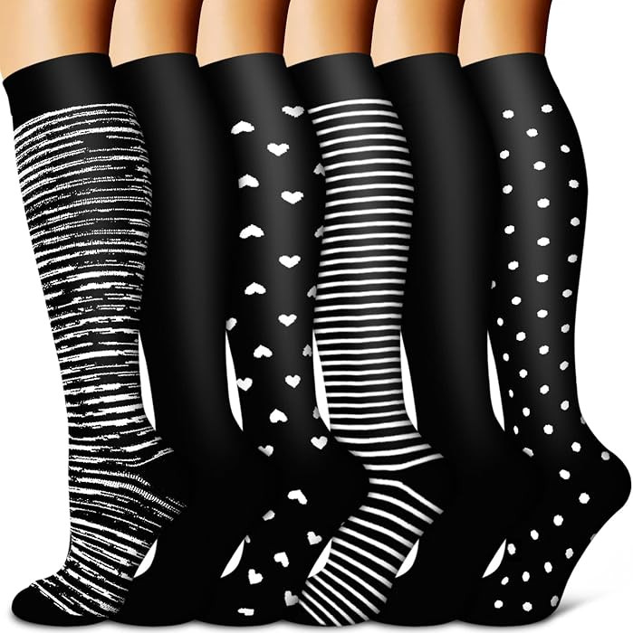 Copper Compression Socks for Women & Men (6 pairs) - Best Support for Nurses, Running, Hiking, Re... | Amazon (US)