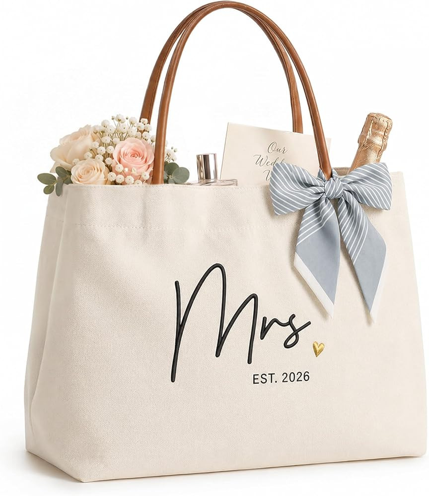 Bridal Shower Gifts Bride Tote Bag for Bride to Be, Future Mrs | Amazon (US)