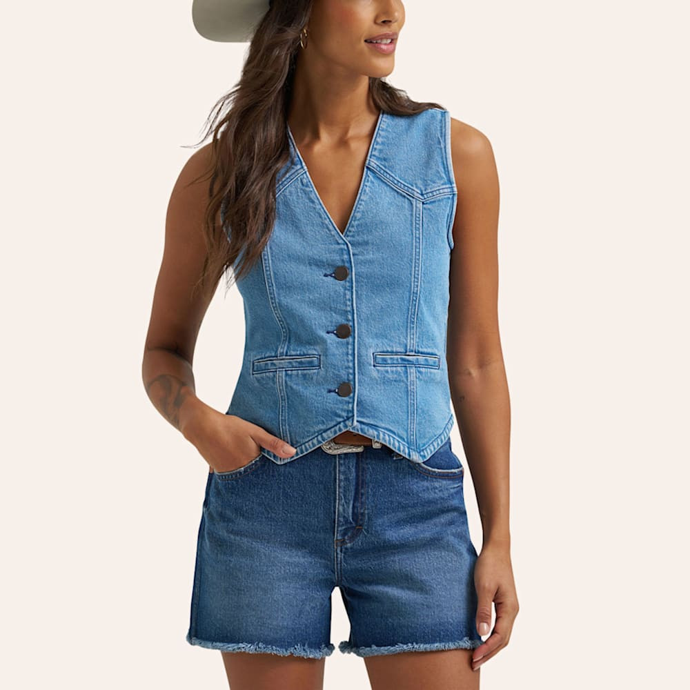 Wrangler Retro Women's Light Wash Denim Vest | Cavender's