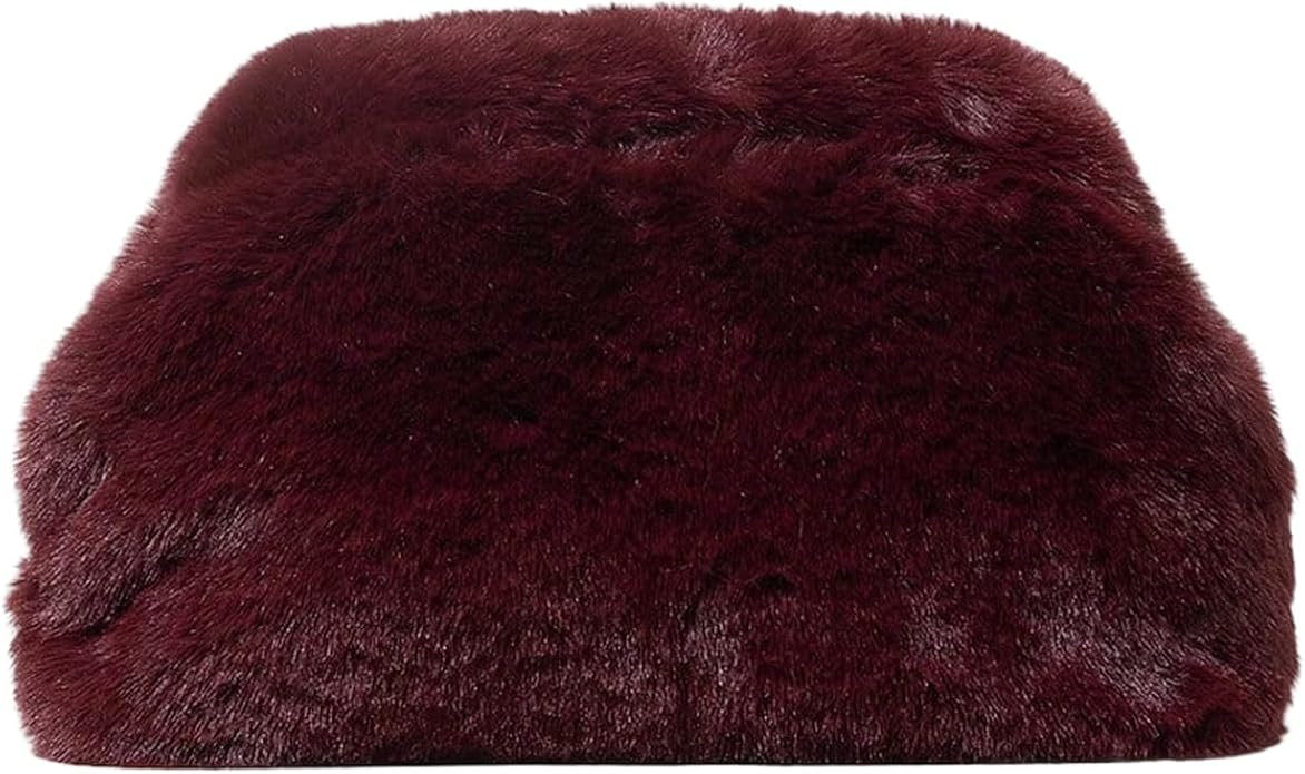 Verdusa Women's Fuzzy Handbags Clutch Purses Y2k Furry Plush Evening Bags | Amazon (US)