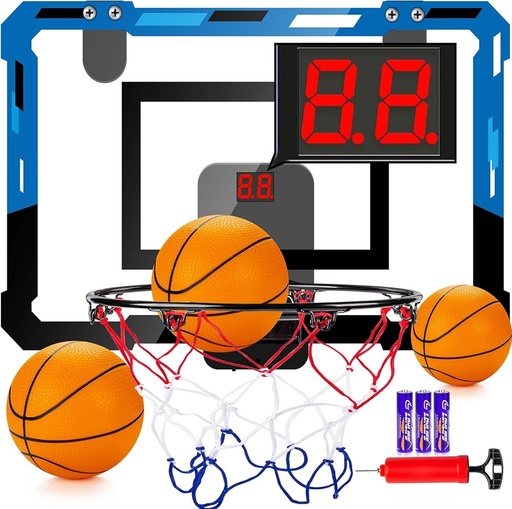 Basketball Hoop Indoor for Kids Adults with Scorer with 2 Scoring Methods, Door Room Basketball M... | Amazon (US)