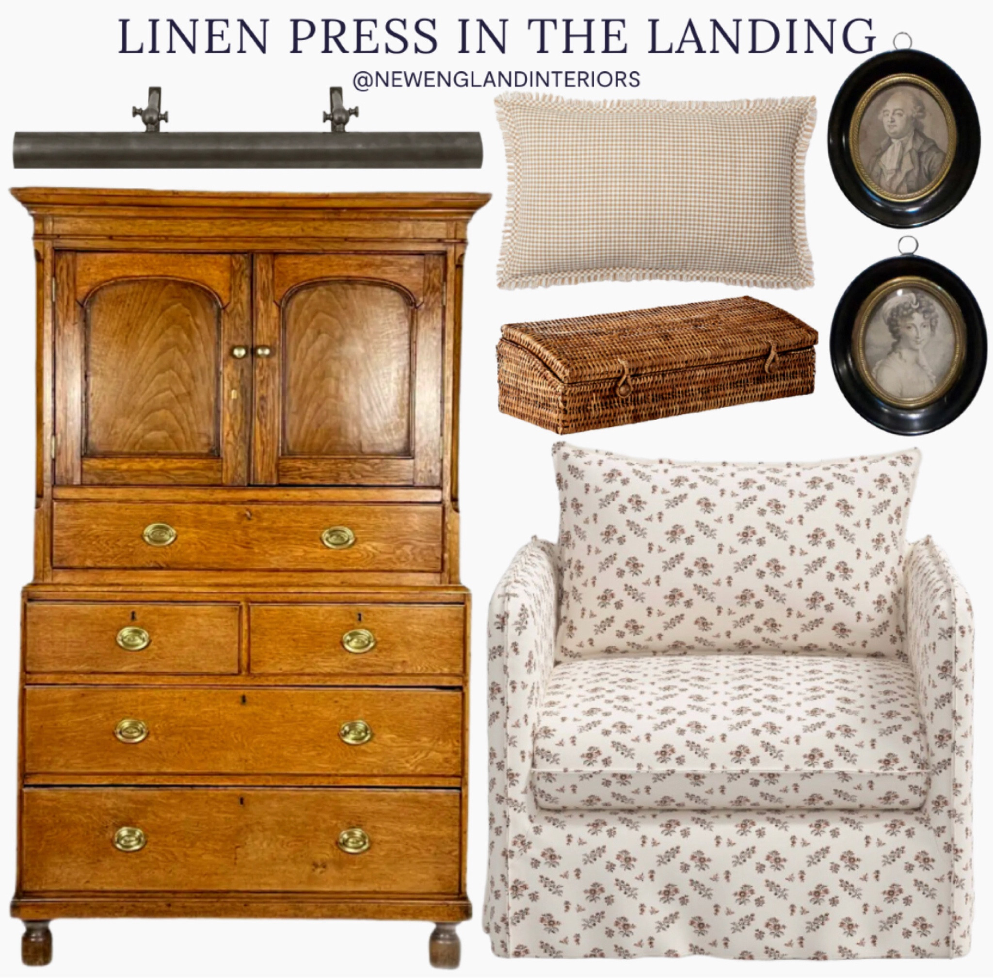 New England Interiors • Linen Press In The Landing • Wardrobe, Lighting, Antique Wall Art, Tea Storage Rattan Box, Throw Pillow, Chair. 🤎🏡

TO SHOP: Click the link in bio or copy and paste the link in web browser 

#newengland #antique #vintage #home #homeinspo #rattan #art

#LTKFind #LTKhome