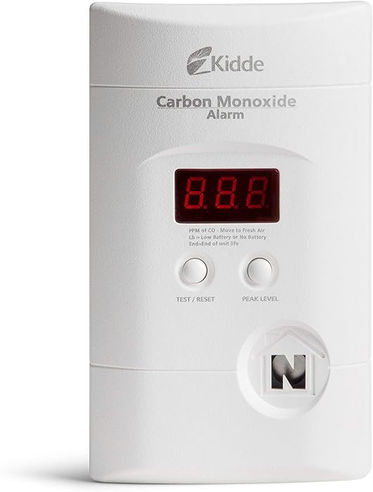 Kidde Carbon Monoxide Detector, Plug In Wall with 9-Volt Battery Backup, Digital LED Display | Amazon (US)
