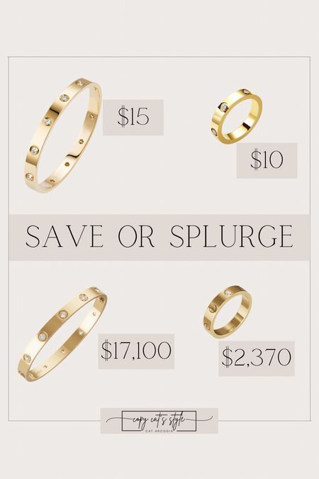 Save or Splurge jewelry, ring, bracelet

#LTKstyletip #LTKbeauty #LTKfindsunder50