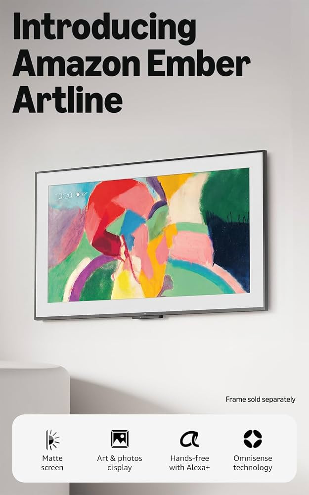 Amazon Ember Artline 55" with Fire TV (newest gen), 4K Ultra HD QLED smart TV and art display, cu... | Amazon (UK)