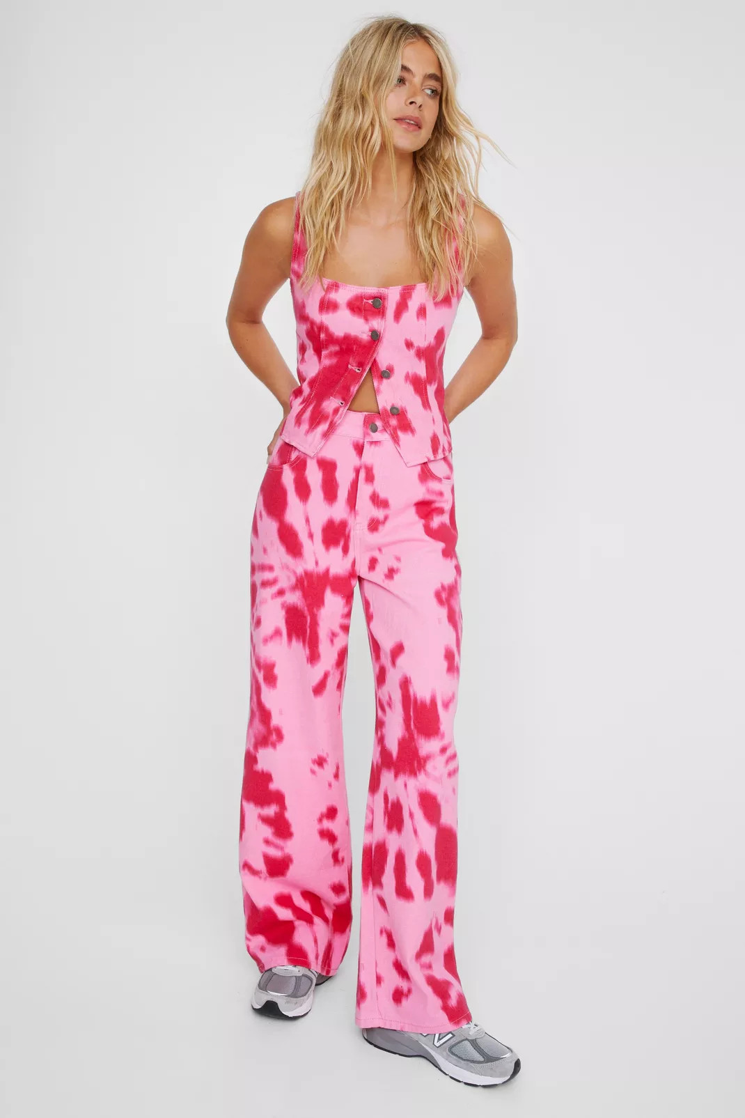 Premium Printed Tie Dye Baggy Jeans | Nasty Gal US