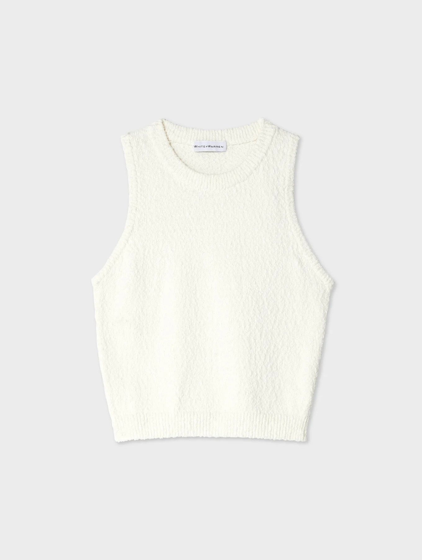 Cotton Slub Cut In Tank | White and Warren