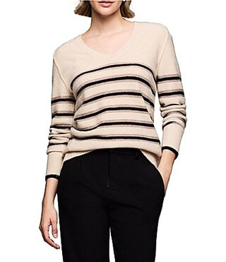 NIC ZOE Luxe Cashmere Sparkle Stripe Sweater - M | Dillard's