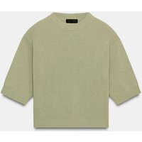 Zara - Knit Jumper With Shoulder Pads - Light Green - L - Woman | Zara UK