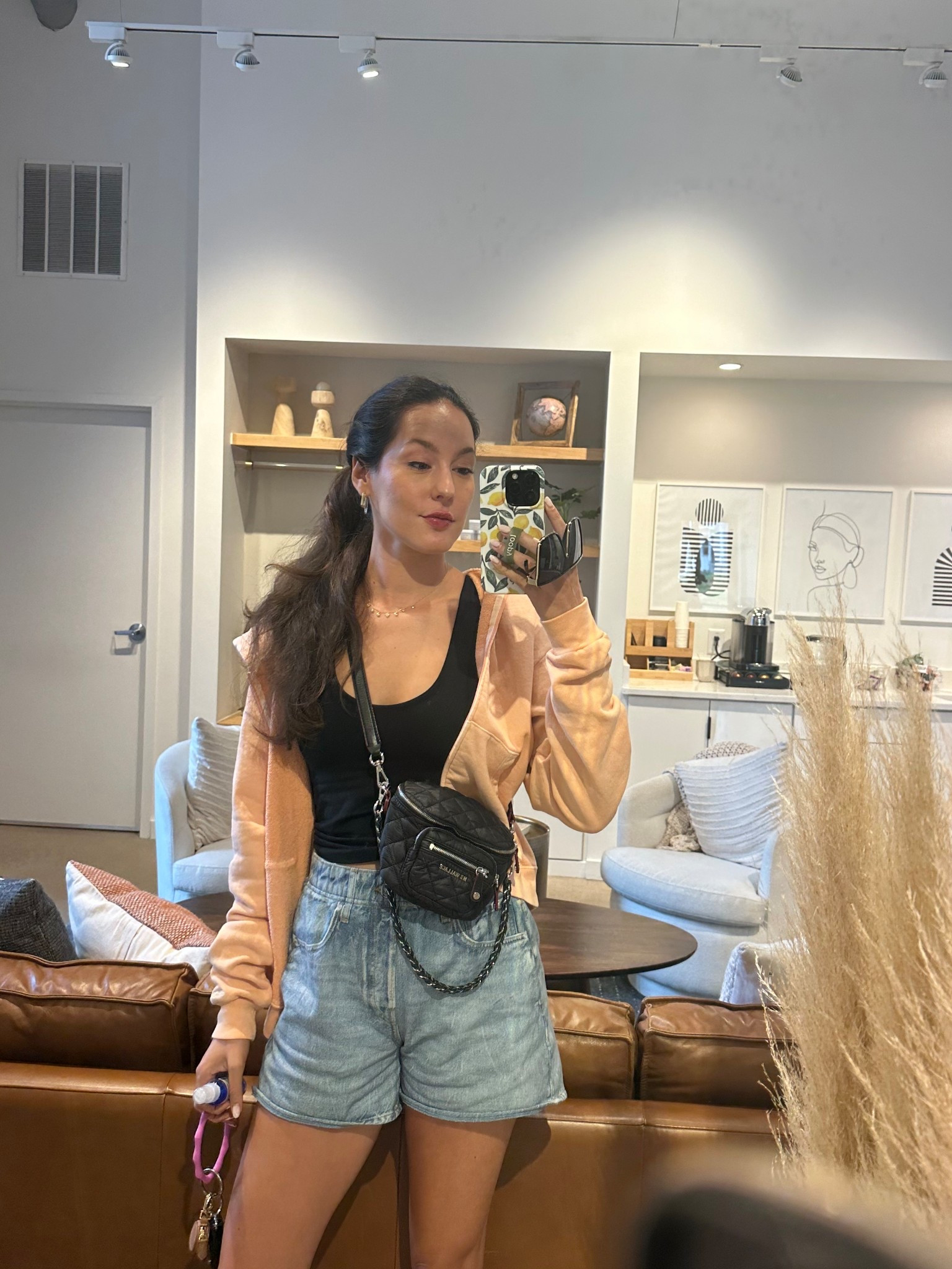 Easy outfits, easy looks
Free People top
Rag & Bone faux denim shorts 
Skims zip up 
MZ Wallace bag 
Loopy lemons phone case (code carolinelawley)

#LTKFindsUnder100 #LTKStyleTip #LTKItBag