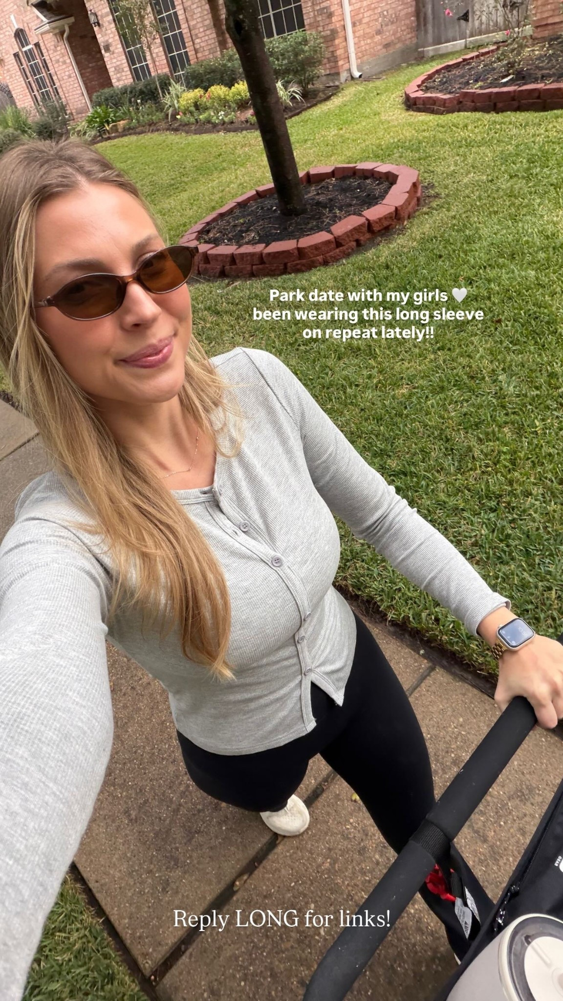 Park date with my girls 🤍 been wearing this long sleeve on repeat lately!! Size S! 

#LTKgrwm #LTKmomlife #LTKootd