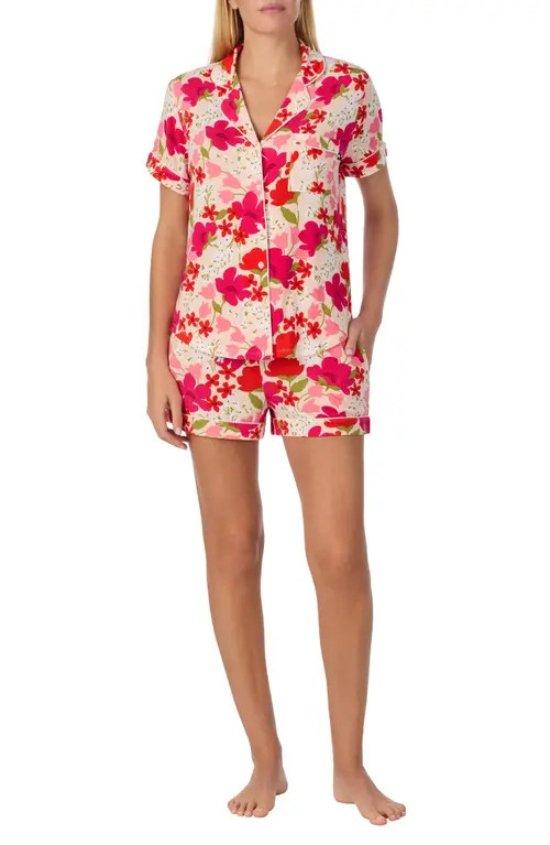 Kate Spade New York print short pajamas in Pink Floral Multi at Nordstrom, Size Large | Nordstrom