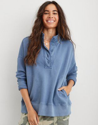 Aerie The Good Times Henley Sweatshirt | Aerie