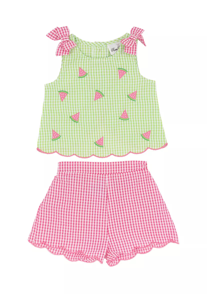 Baby Girls Lemon Seer Shorts Set | Belk