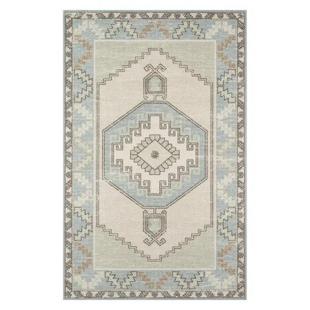 Momeni Anatolia Wool and Nylon Machine Made Light Blue Area Rug 2' X 3' | Walmart (US)
