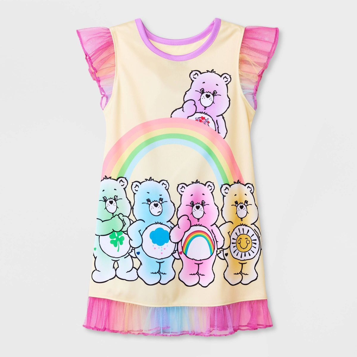 Toddler Girls' Care Bears NightGown Pajama - Yellow | Target