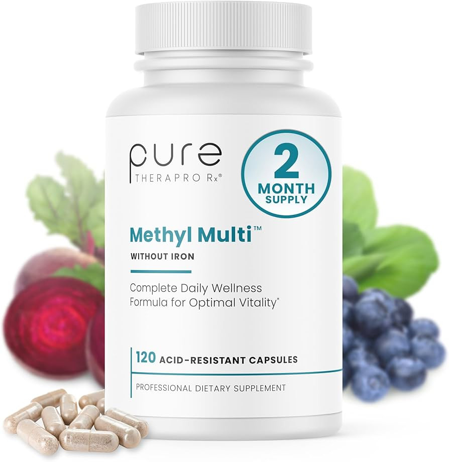 Methyl Multi Without Iron - Methylated Multivitamin for Men & Women, 60-Day Supply, Methyl B12 & ... | Amazon (US)