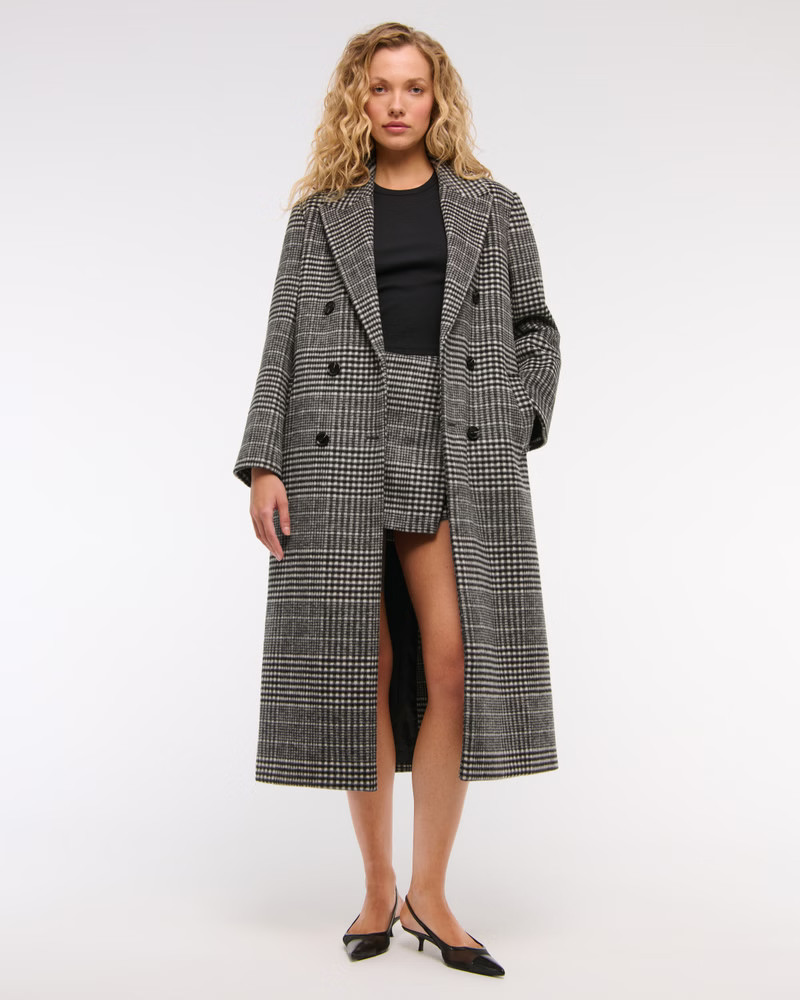 Women's Wool-Blend Double-Breasted Coat | Women's Coats & Jackets | Abercrombie.com | Abercrombie & Fitch (US)