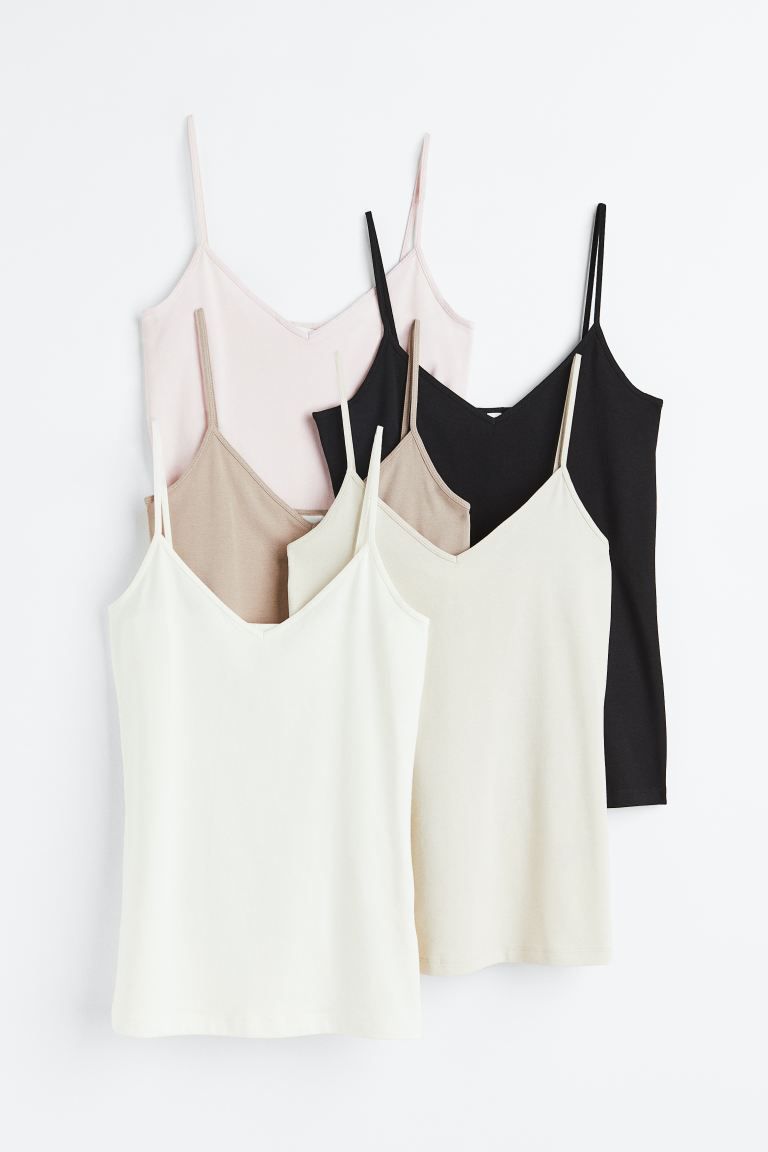 5-pack strappy tops | H&M (UK, MY, IN, SG, PH, TW, HK)