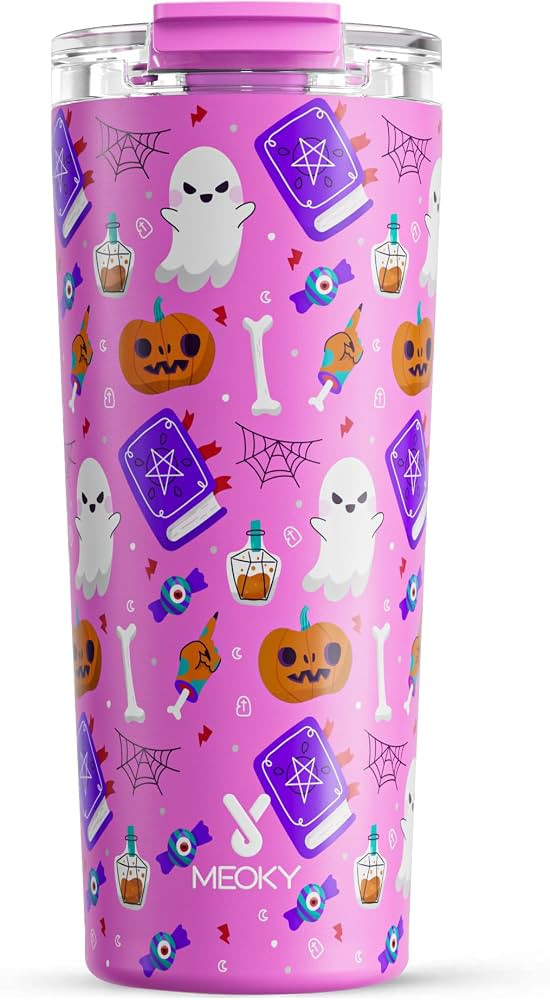 Meoky 24 oz Halloween Travel Coffee Mug with Leak-Proof Lid, Stainless Steel Insulated Coffee Tum... | Amazon (US)