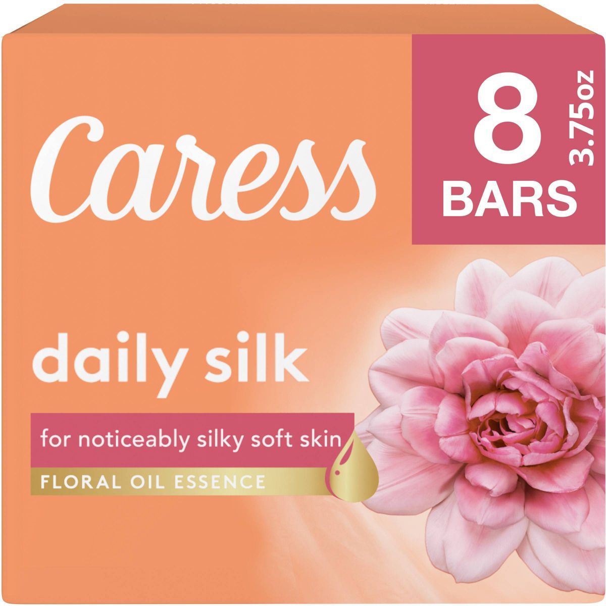 Caress Daily Silk White Peach & Orange Blossom Scent Bar Soap - 8pk - 3.75oz each | Target