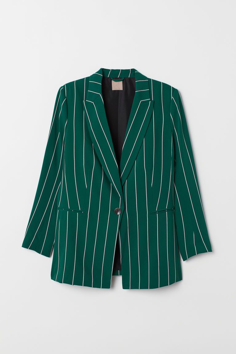 H & M - H & M+ Single-breasted Jacket - Green | H&M (US)