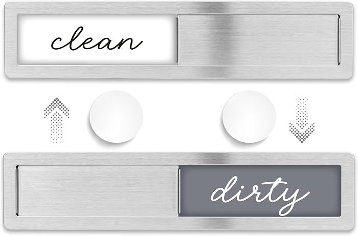 Clean Dirty Magnet for Dishwasher - Stainless Steel Dishwasher Magnet Clean Dirty Sign - Clean/Di... | Amazon (US)