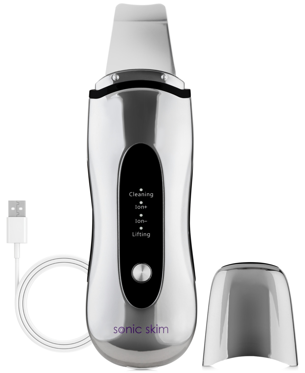 Michael Todd Beauty Sonic Skim 4-In-1 Ultrasonic Skin Spatula - Chrome | Macy's