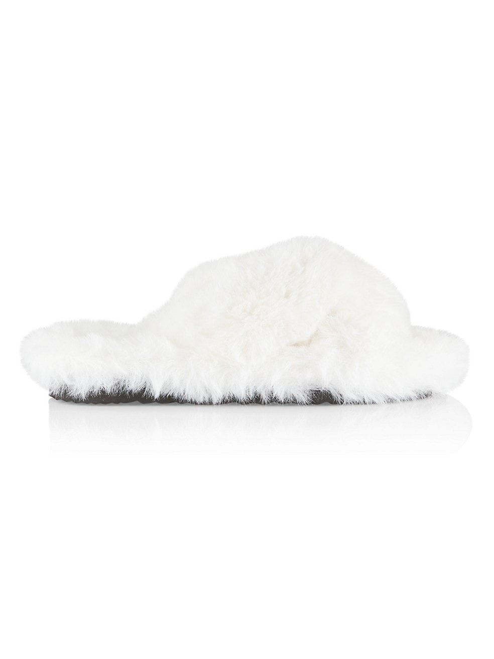 Biba Cross-Strap Faux Fur Slippers | Saks Fifth Avenue