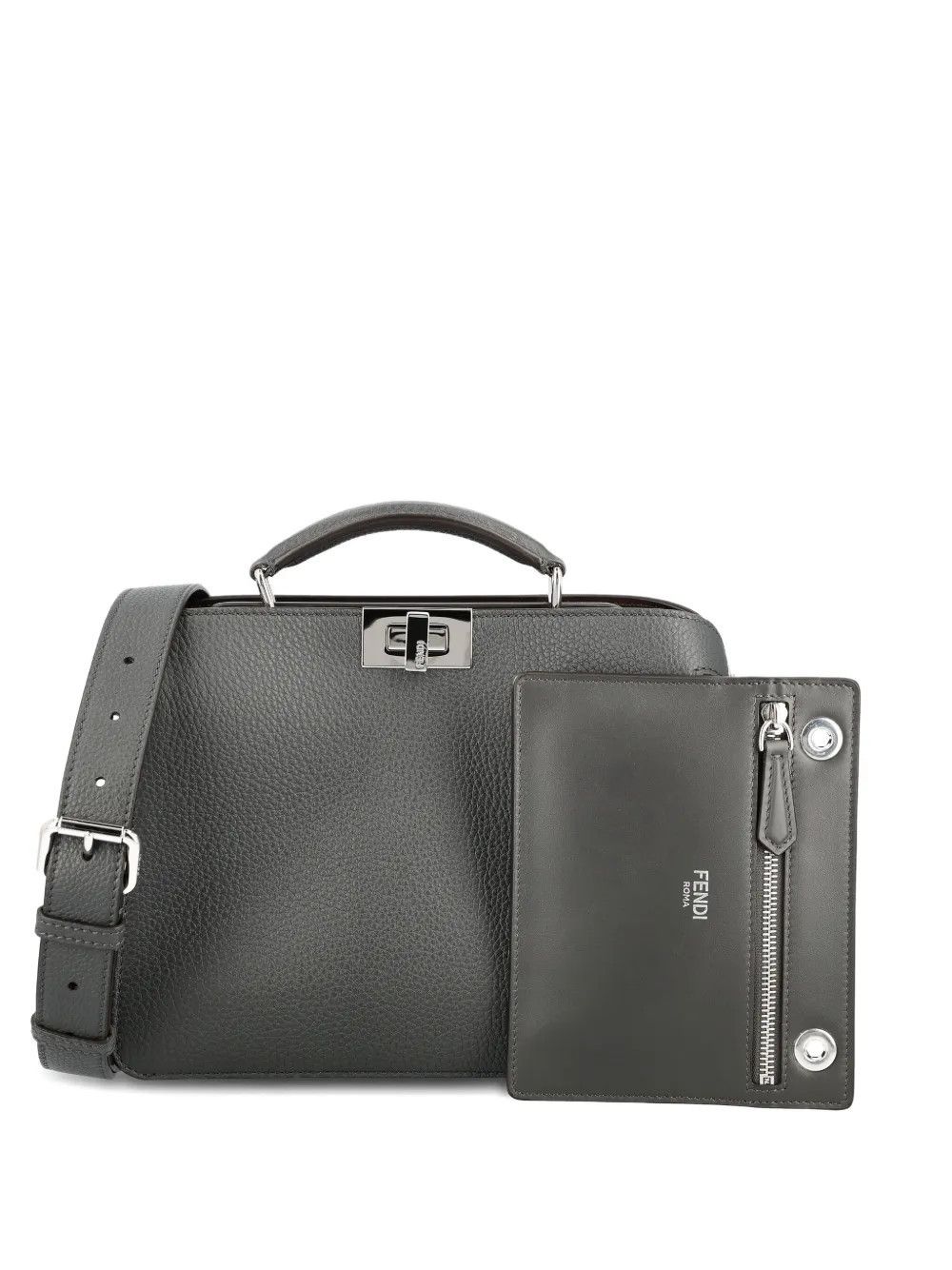 FENDI small Peekaboo ISeeU tote bag - Grey | Farfetch Global