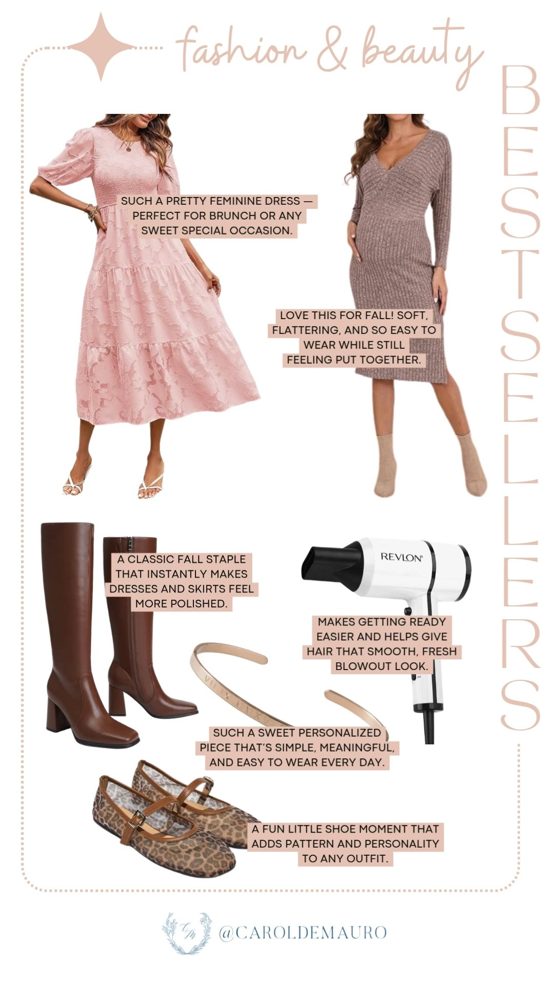 weekly bestsellers, fashion finds, beauty favorites, floral pink dress, sweater dress, transitional outfit, leather boots, hair dryer, leopard print, ballet flats, mary janes, bangle

#LTKBeauty #LTKootd