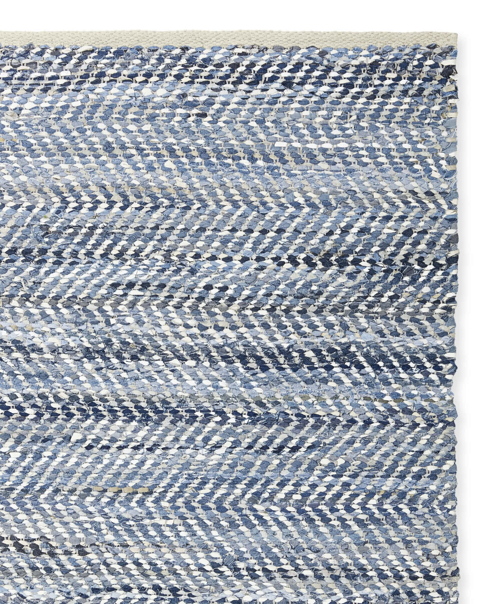 Porter Denim & Suede Rug | Serena and Lily