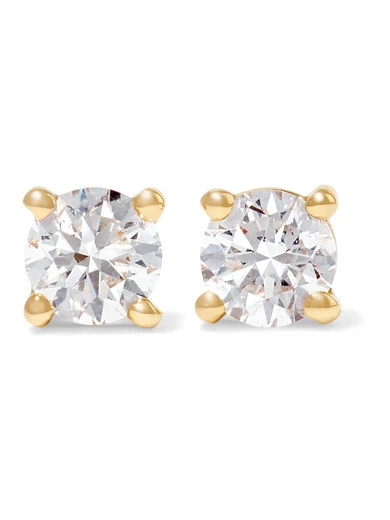 18-karat gold diamond earrings | NET-A-PORTER (US)