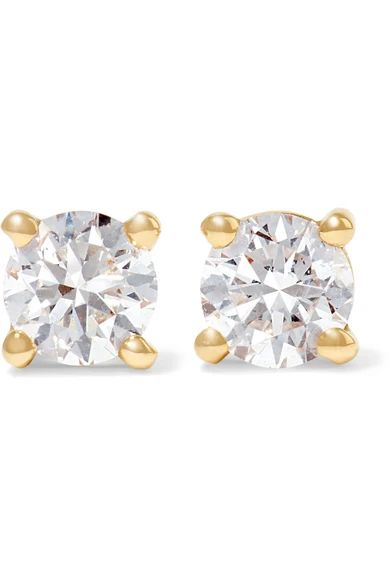 18-karat gold diamond earrings | NET-A-PORTER (US)