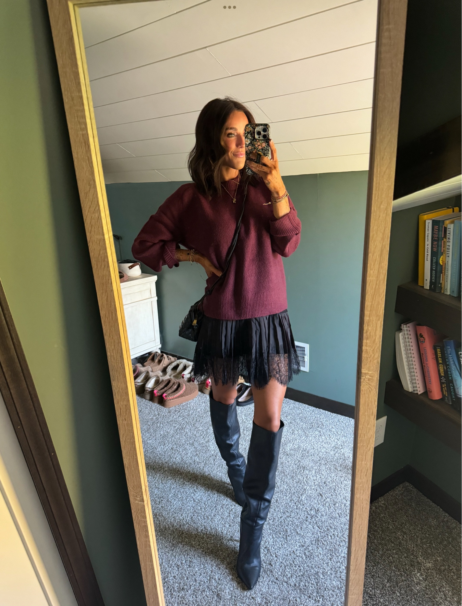 Outfit Details! Sweater: Sized up to medium, skirt true to size and boots! Use code JENREED for extra off sweater 

#LTKStyleTip #LTKSaleAlert #LTKBeauty