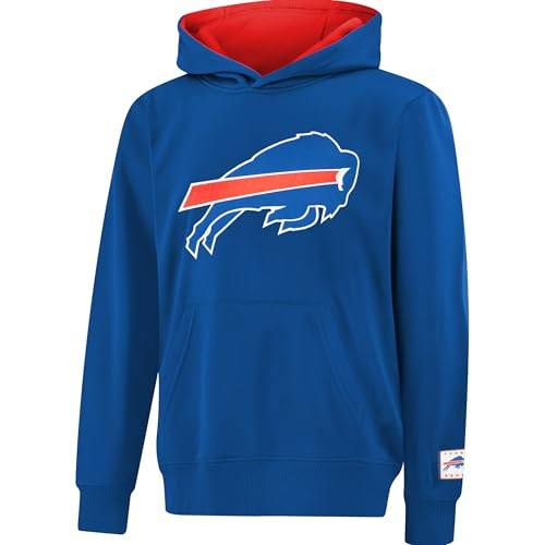 Ultra Game NFL Official Youth Super Soft Premium Pullover Hoodie Sweatshirt - Warm Polyester Blend, Buffalo Bills, Team Color, 14-16 | Amazon (US)