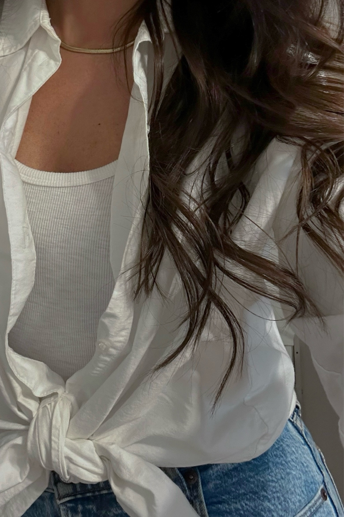 classic white shirt and jeans combo 🤍

shirt @hm (old, linking similar) / tank top @aerie (size s) / jeans @abercrombie (size 2)

spring outfit, travel outfit, spring style, jeans, white button down shirt, hollyfrocks

#LTKstyletip #LTKover40 #LTKfindsunder100