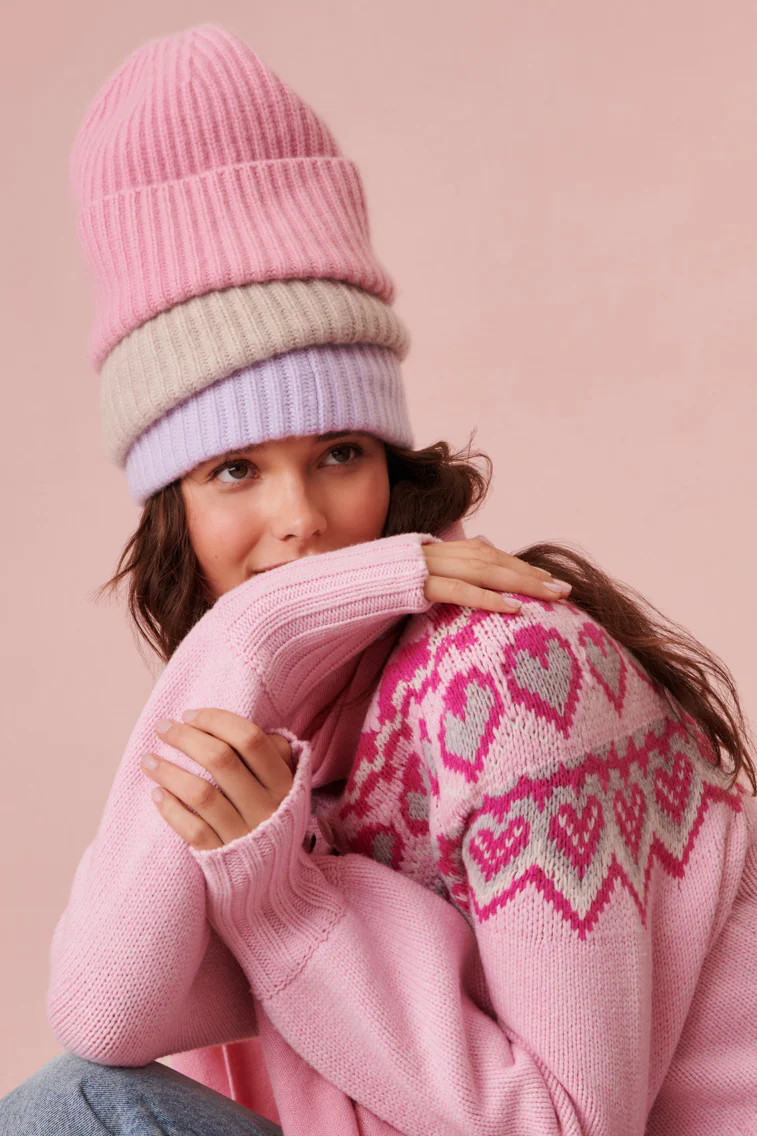 White+Warren Cashmere Luxe Ribbed Beanie | LoveShackFancy