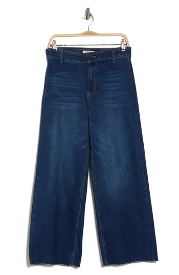 OAT NEW YORK High Waist Wide Leg Jeans in Audre Dark at Nordstrom Rack, Size 29 | Nordstrom Rack
